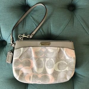 Coach Wristlet - Pink and gray